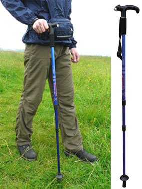 alloy hiking stick with led light picture