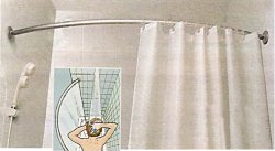 curved shower curtain rails picture