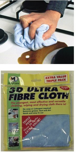 3 large microfiber cloths picture