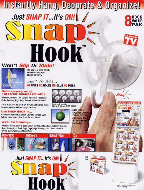 snap hooks vacuum suction hooks picture